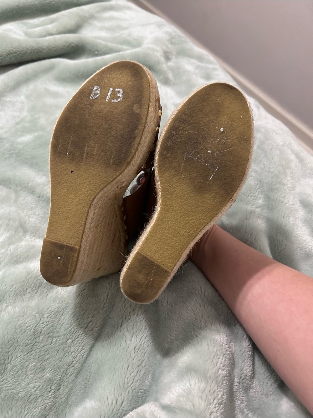 Steve Madden Brown Crisscross Espadrille Wedge Sandals - Picture 5 of 5